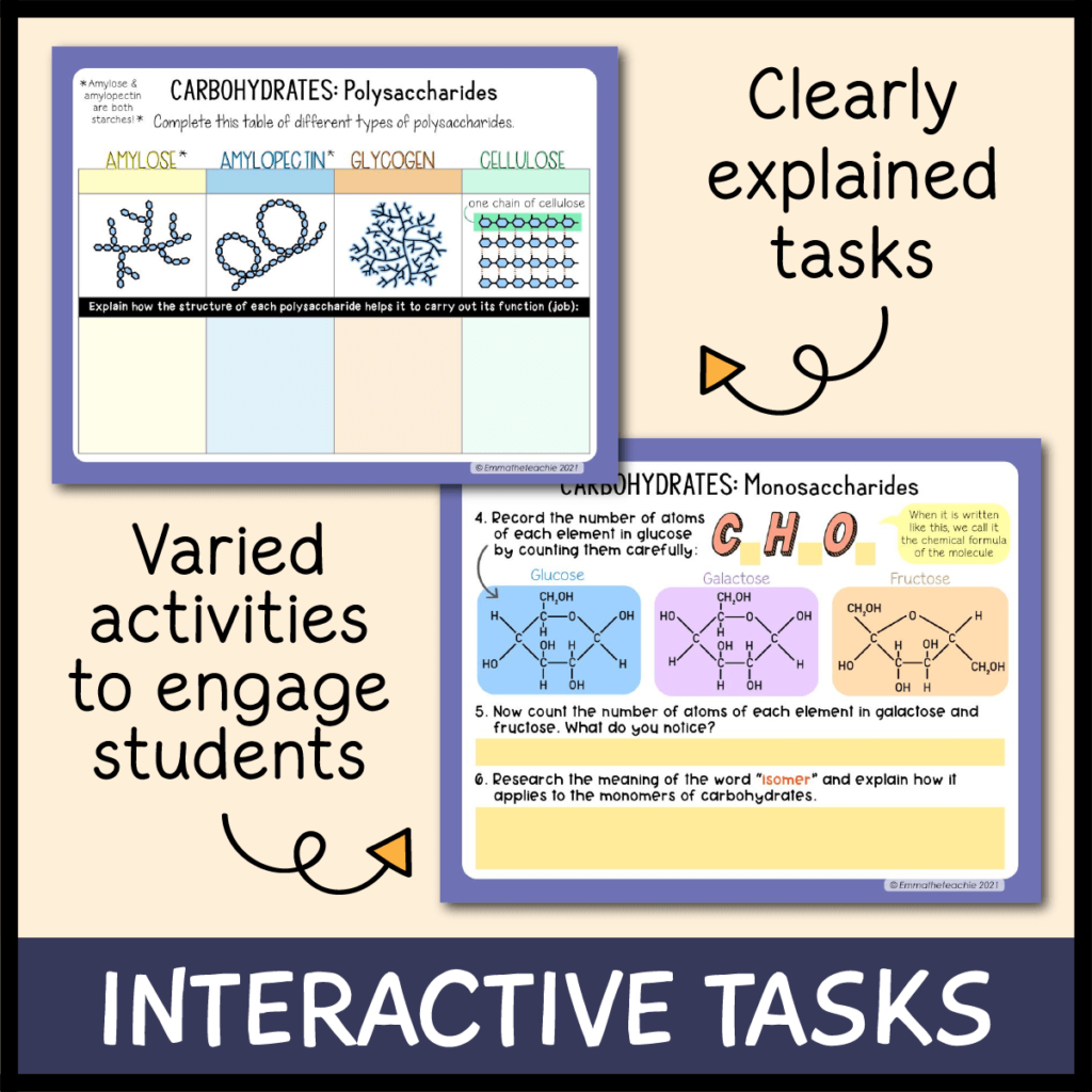 Carbohydrates Google Slides - Emmatheteachie