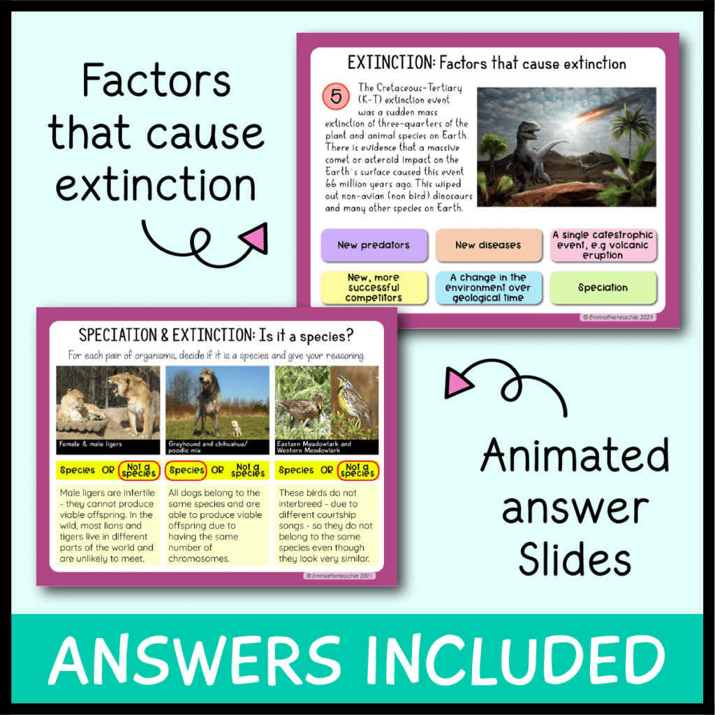 Speciation and Extinction Google Slides - Emmatheteachie